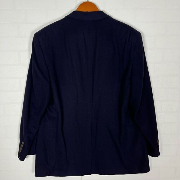 Bill Blass Mens 100% Cashmere Sports Jacket size 40-42R Navy Blue Blazer - Picture 15 of 15